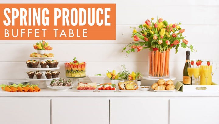 Spring Produce Buffet Table